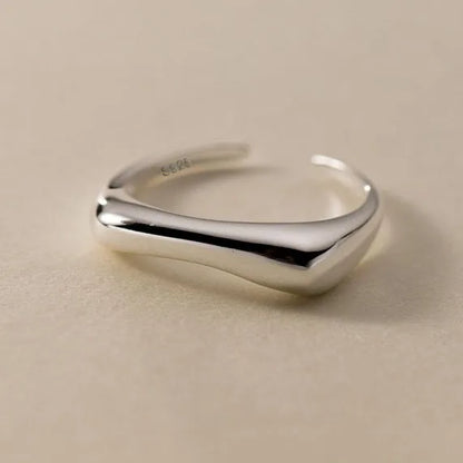 🍒925 Sterling silver rings for women geometric fine jewellery finger adjustable rings Interware cubic zirconia accessorize trendy jewellery for women birthday gifts