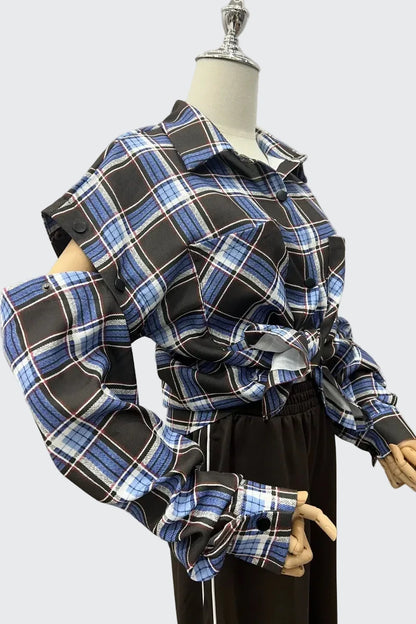 🍒Women's spring shirt Jacket checkered short-sleeved pocket retro luxurious chic trendy minimalist fashion check blouse designer comfy style clothing Dont Be Stale Mate Get This Checkers