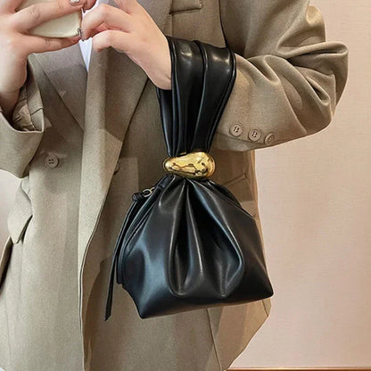 🍒Soft clutch bag luxury designer women's Mini Bucket Pouch temperament side zipper party evening bags Get This SWEET WRAPPERed
