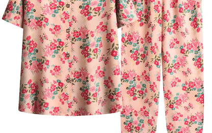 🍒Pants and t-shirt pyjamas set cotton short pants and t-shirt loungewear top and trousers home wear clothing Sleepwear for women 2 piece sleep set TOP up your PANTS and TEE and you will be SET