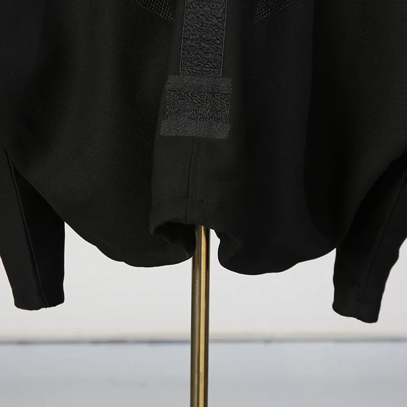 🍒Oversized zipped coat women's fashion solid color long sleeve casual drawstring jacket black designer style spring autumn clothing   Big Up To Oversized Cool
