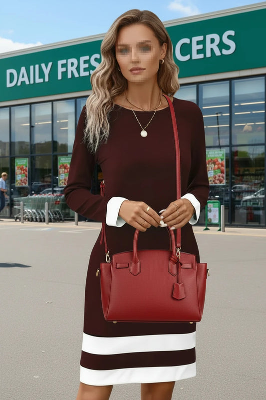 🍒Autumn winter fashion slim fitting long sleeve knitted dress women round neck outfit female smart casual clothes Cool Fashion Lines