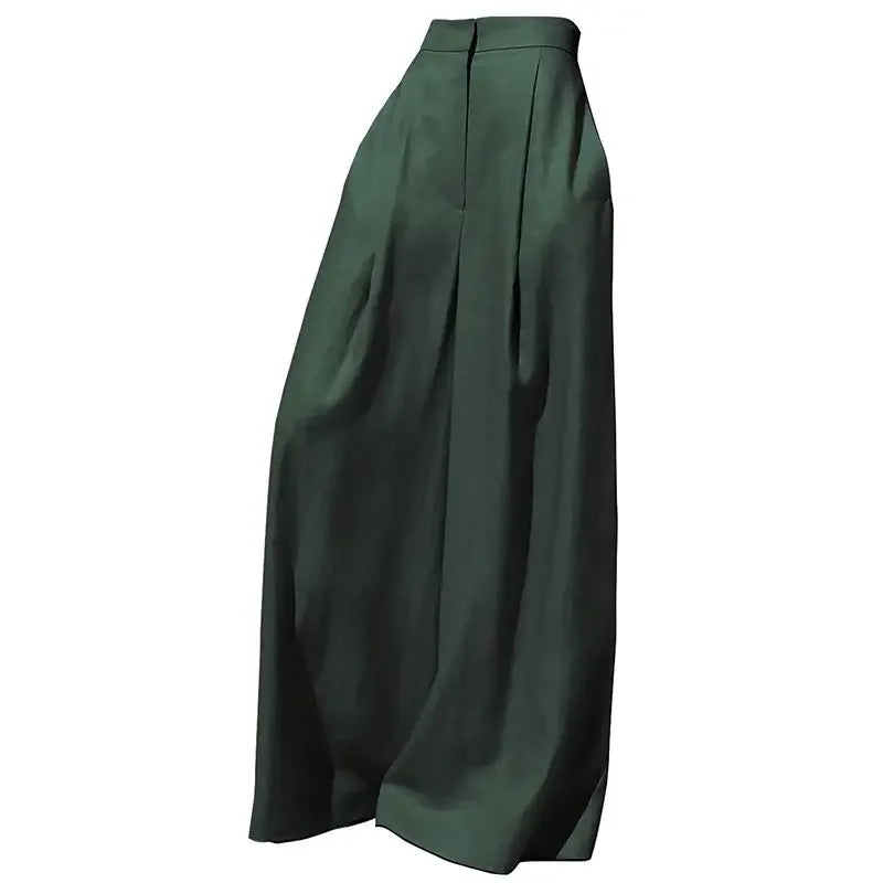 🍒Womans trendy trousers wide leg with pockets all season clothes comfortable stretch pants classic smart casual clothing party occasion wear Cover Yourself With Cool Clothes