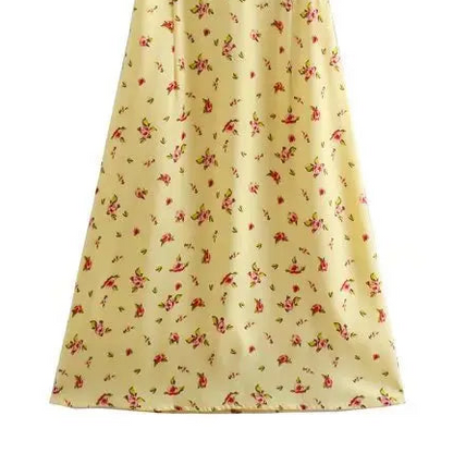 🍒knee length dress spring summer clothing quality smart casual clothes for women midi fashion short sleeve outfit TIES waist back ties elegant Ladies navy blue print summer dress Wrap Flourish In Floral