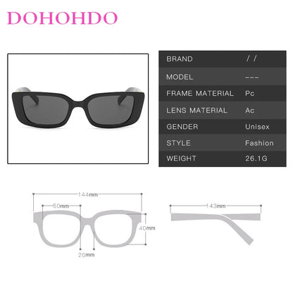 🍒Trendy rectangular sunglasses for womens shades unisex designer sunshade outdoor driving glasses for summer travelling sun glasses UV400 protection Trusty Trendy