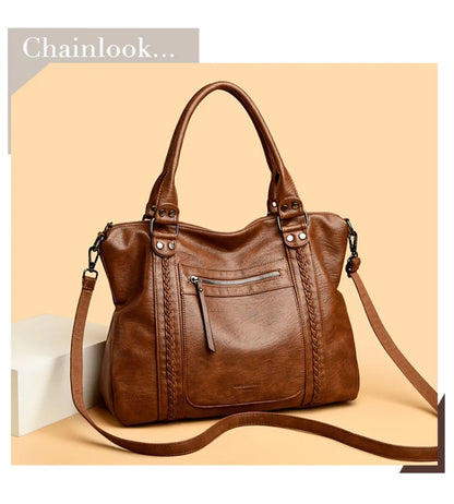 🍒Soft faux leather shoulder crossbody bags for women hot luxury handbag Designer casual tote office work bag Clever Faux Leather
