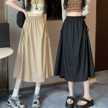 🍒Cargo Skirts with draw string for women's plus size female fashion wear summer clothing  skirt stylish chic and elegant aesthetic trendy clothes Draw Your Attention To This Cool Draw String