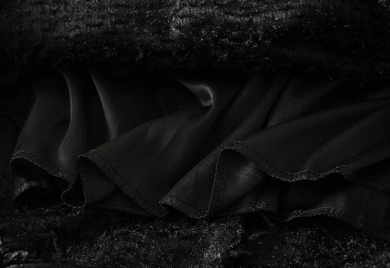 🍒A -line sequin skirt split long with feathers black vintage clothes for women occassion party wear fashion Shimmer Winner