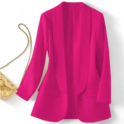 🍒versatile blazer color casual wear for women spring and autumn fashion clothes elegant office wear for ladies smart casual wear for work occasion jacket colorful Colour Up Your Form
