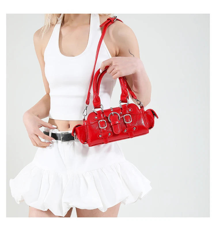 🍒Shoulder & crossbody bag in one solid popularity hot trendy stylish design y2k handbags for women fashion accessories Bag A Beaut Bits-y Bag