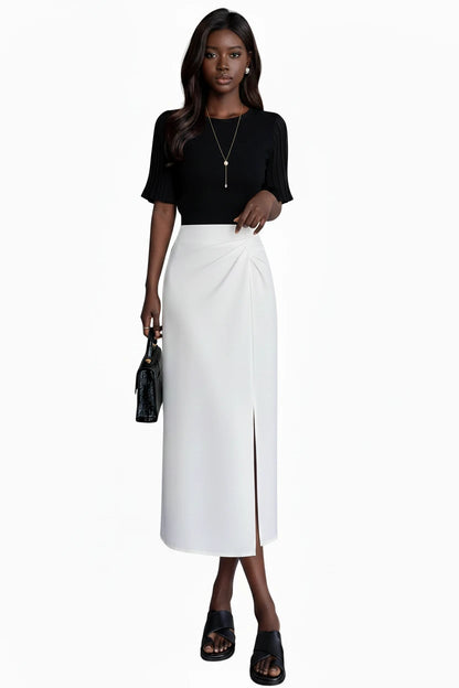 🍒Skirts for women solid high waist skirt outfit one piece fashion streetwear split bodycon  Y2k occasion midaxi fashion party wear Gather Style In A Split Second