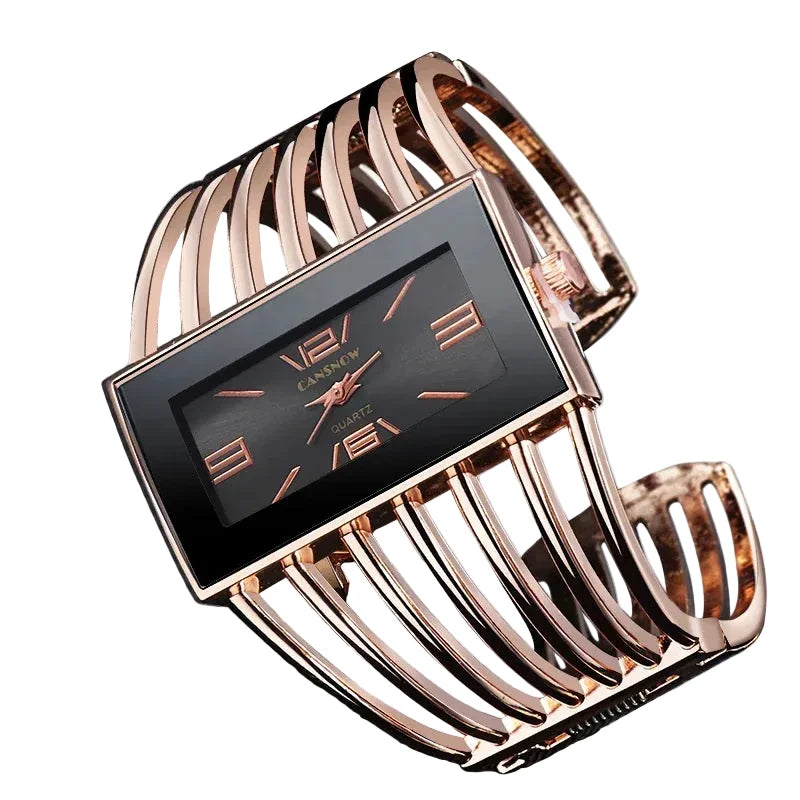 🍒Womens large face watch quality stainless steel luxury fashion rose gold bangle bracelet wristwatch for women dress ladies time piece female occasion jewellery accessory Watch This Bangle