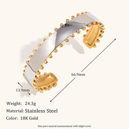 🍒Mix color jewellery round bead edge smooth stainless steel women's earrings stainless steel ring and stainless steel bracelet Set high-end design every day jewellery occasion Jewellery Gift This Gold Will Steel Attention
