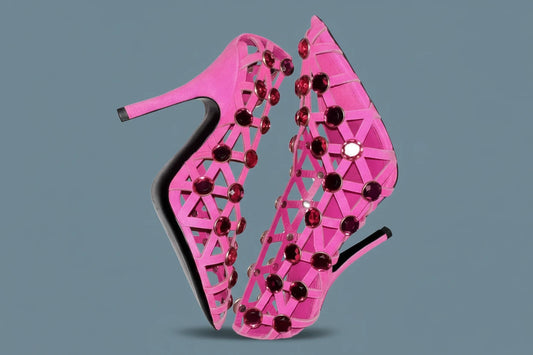 🍒crystal sandal shoe breathable hollow crystal gem cross design high heels fashion pointed toe pumps for women slip on stiletto party occasion shoes 'Casion Crystal Cross Cool