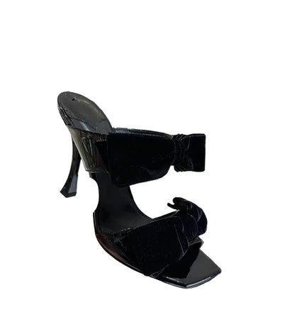 🍒Bow high heel sandals women's open shoes with square toe fashion smart casual footwear party occasion slippers sugar pink velvet pile sandals open toe Stiletto evening heels Bring Out Yor Best Bows