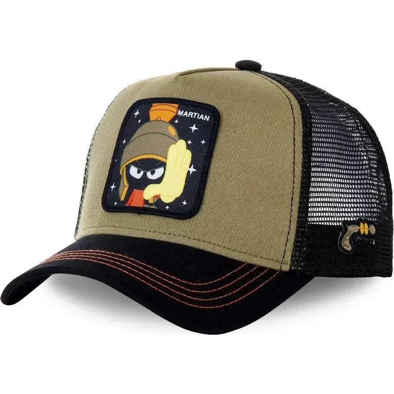 🍒Cartoon baseball cap high quality unisex embroidered patch baseball cap unisex trucker hat mesh hats for women sun hat