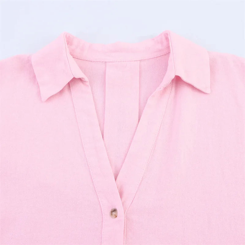 🍒Summer three quater sleeve shirt three quarter sleeve women's refreshing blend loose blouse tops simple casual shirt Y2K fashion Relax In Relaxed Classics