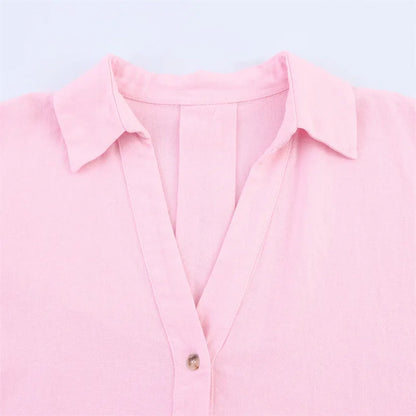 🍒Summer three quater sleeve shirt three quarter sleeve women's refreshing blend loose blouse tops simple casual shirt Y2K fashion Relax In Relaxed Classics