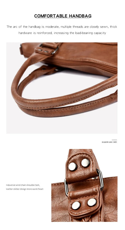 🍒Soft faux leather shoulder crossbody bags for women hot luxury handbag Designer casual tote office work bag Clever Faux Leather