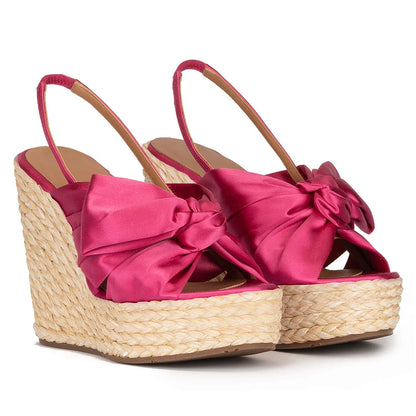 🍒Metalic bow shiny gold shoes occasion stilettoe sandals sling back thin high-heeled party wear                      🍒        High wedge platform shoe sling back open toe sandal with front bow  Gonna Get Golden Oldie Golds