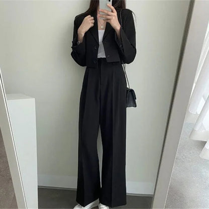 🍒Two piece set outfits office pants suits for women long sleeve jacket and high waisted pants occasion wear smart casual clothing Casualy Smart