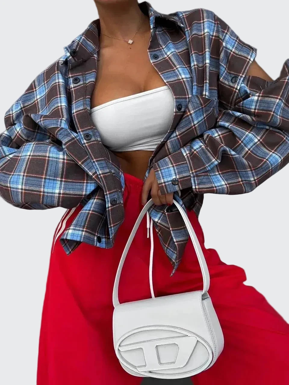 🍒Women's spring shirt Jacket checkered short-sleeved pocket retro luxurious chic trendy minimalist fashion check blouse designer comfy style clothing Dont Be Stale Mate Get This Checkers