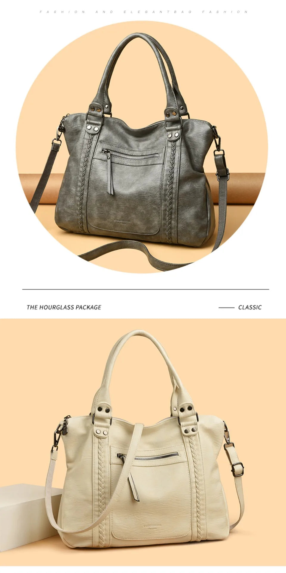 🍒Soft faux leather shoulder crossbody bags for women hot luxury handbag Designer casual tote office work bag Clever Faux Leather