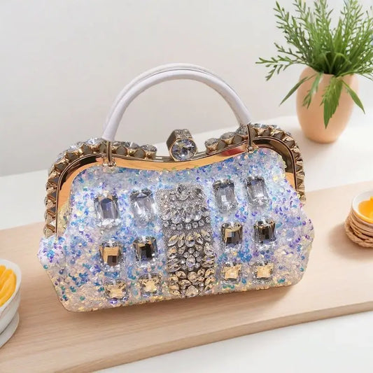 🍒Diamond sequin bag designer handbag brand fashion encrusted embellished crossbody body shoulder bags for evening wear occassion Rush For This Crust