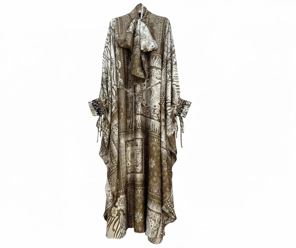 🍒Women's fashion maxi dress casual loose dress print female bohemian chic party a-line outfit for evening party occasion wear clothing Relaxed Retro Ruffle