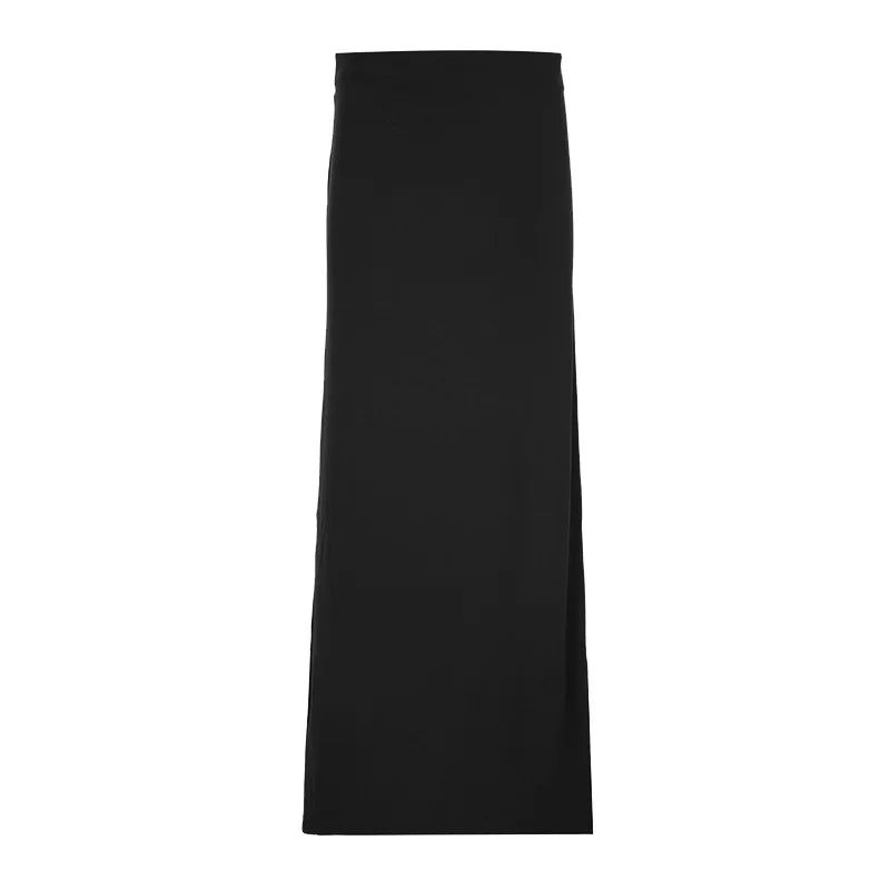 🍒Long a-line bodycon skirt club wear for women high waist skirt outfit smart casual women Y2k  night party wears summer clothes wear female fashion wears       Treat Yourself To The Max With Chocolate