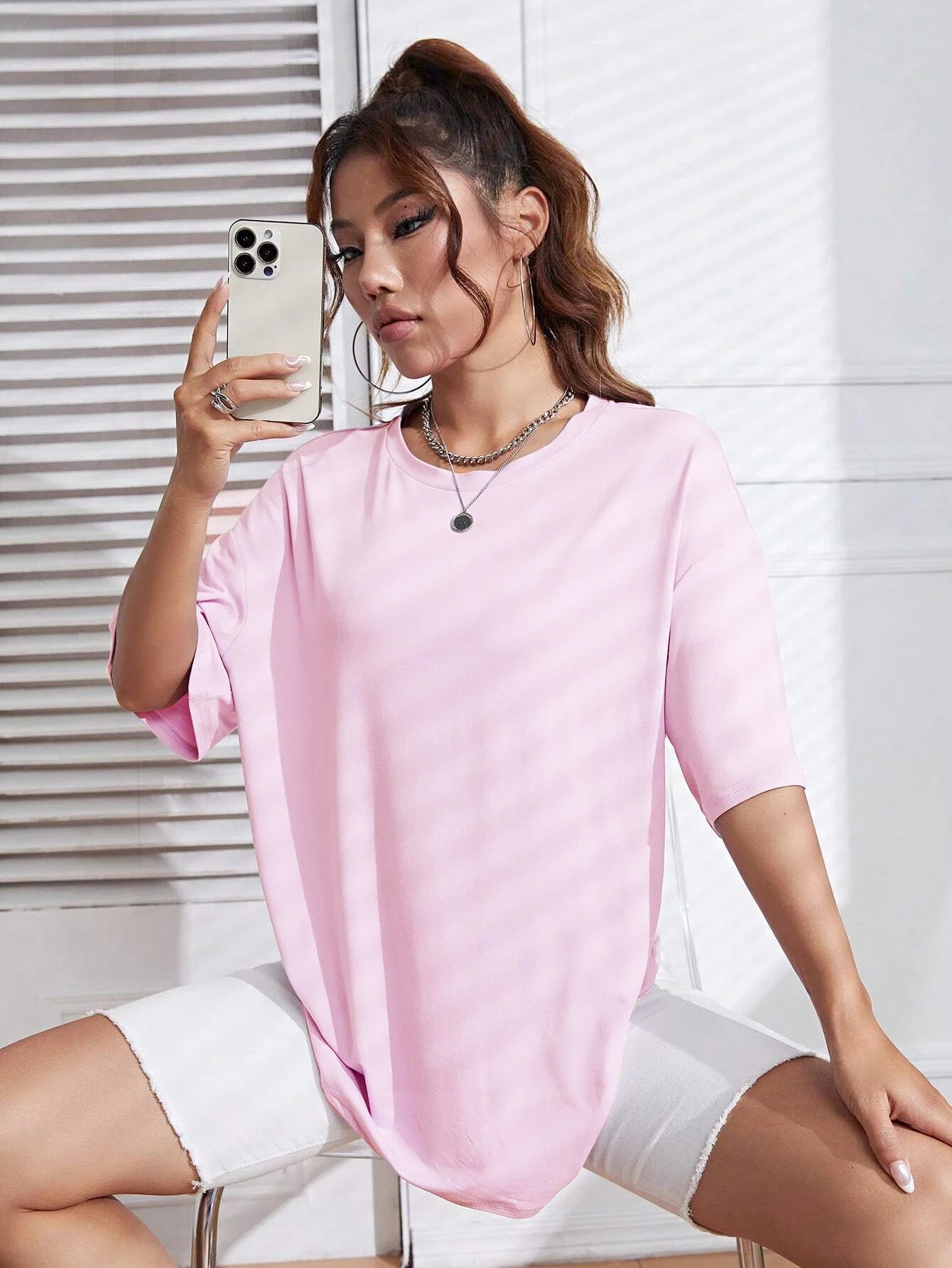 🍒Solid colour cotton t-shirt summer female fashion clothing street wear tops casual short sleeve tee shirts Quality T-shirt Alert