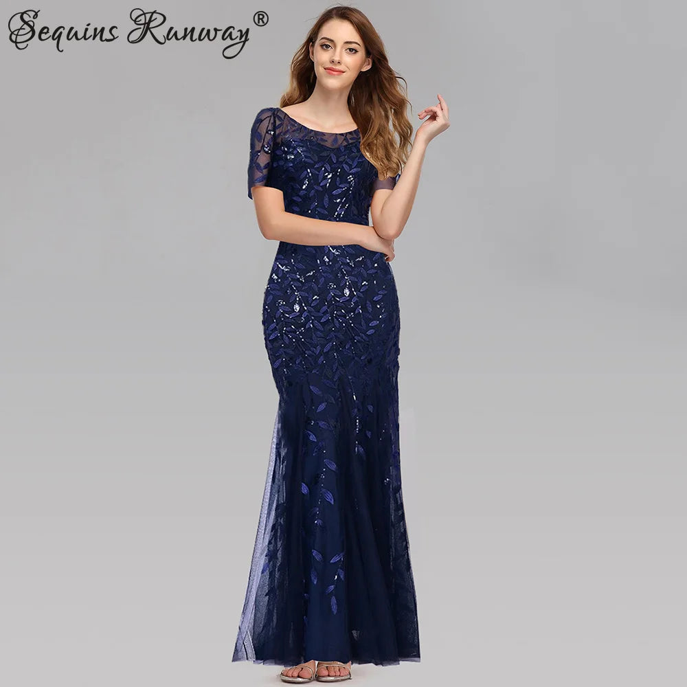 🍒Sequin maxi cocktail dress long bridesmaid prom outfit for special occasion party club bodycon vintage style clothing You'll Fish This Mermaid Out Time &Time