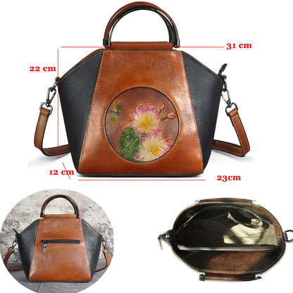 🍒genuine leather designer tote bags for women thick soft real leather luxury designer shopper bags tote purse with zipper grab bag leather silver crossbody bag Shine With Silver style Boast With Browns Back Up With Black