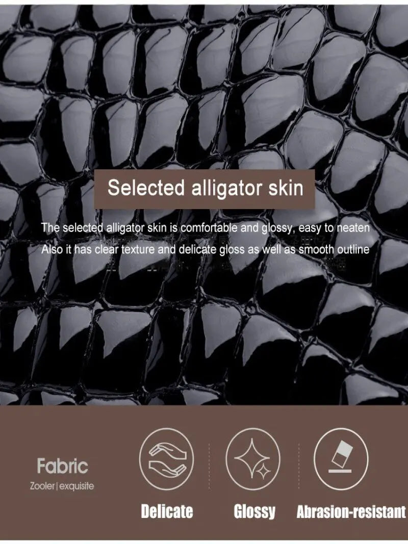 🍒Faux crocodile leather bag designer for women handbags womens summer bag top handle  bags ladies casual tote Dial Up On Croc