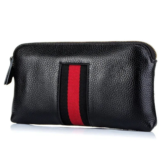 🍒Genuine leather clutch bag women’s zipper handbag cowhide wrist bag for women casual wrist let pouch smart casual accessories Dont WRIST Missing This, BAG It Now