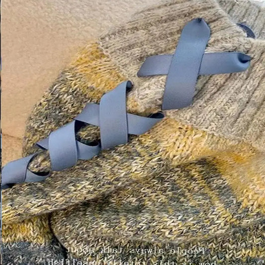 🍒Jumpers Y2k tops clothes with bows on them short pullover for women autumn knitted sweater women vintage contrast tie detail jumper