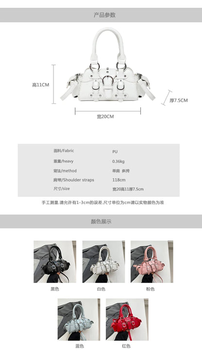 🍒Shoulder & crossbody bag in one solid popularity hot trendy stylish design y2k handbags for women fashion accessories Bag A Beaut Bits-y Bag