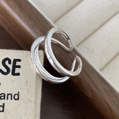 🍒925 Sterling silver rings for women geometric fine jewellery finger adjustable rings Interware cubic zirconia accessorize trendy jewellery for women birthday gifts