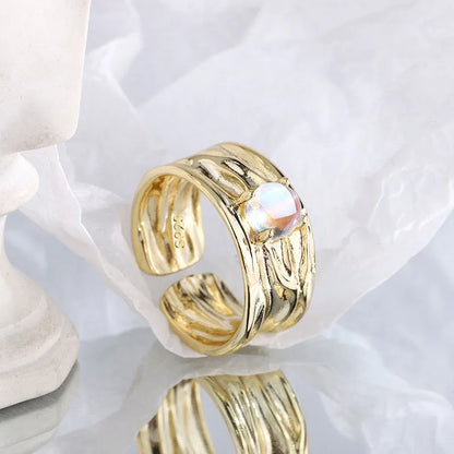 🍒925 Sterling silver rings for women geometric fine jewellery finger adjustable rings Interware cubic zirconia accessorize trendy jewellery for women birthday gifts