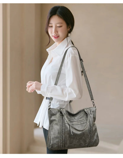 🍒Soft faux leather shoulder crossbody bags for women hot luxury handbag Designer casual tote office work bag Clever Faux Leather