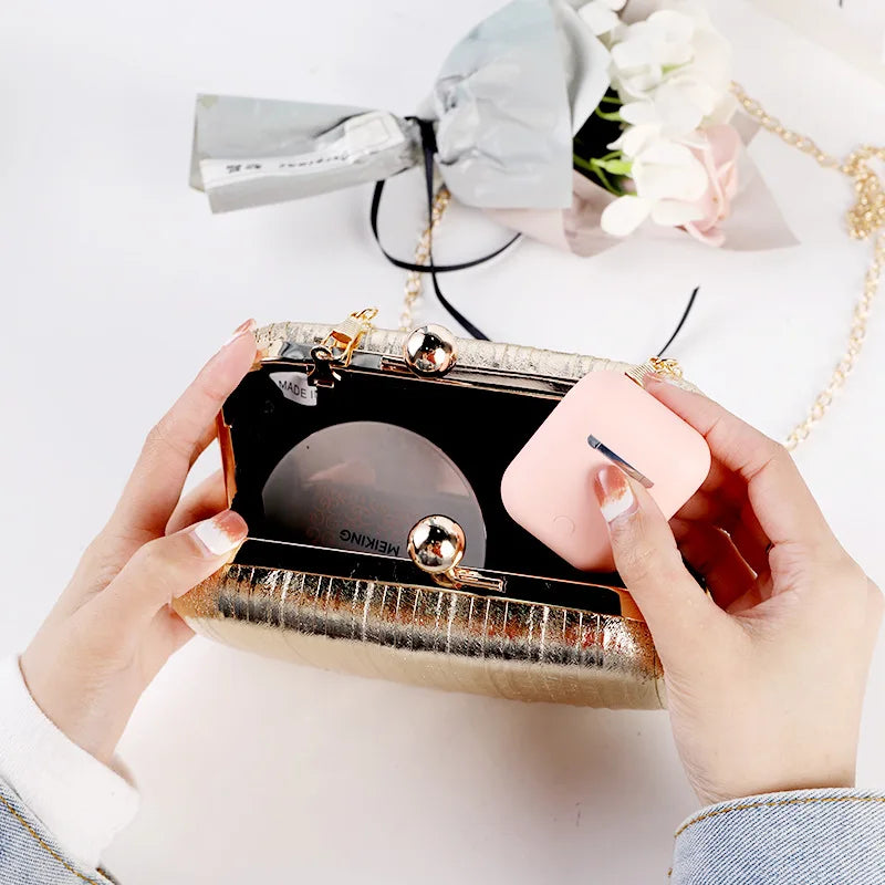 🍒Small clutch purse with strap for women luxury designer cutch bags shoulder wallets handbag stripes evening wedding phone bag