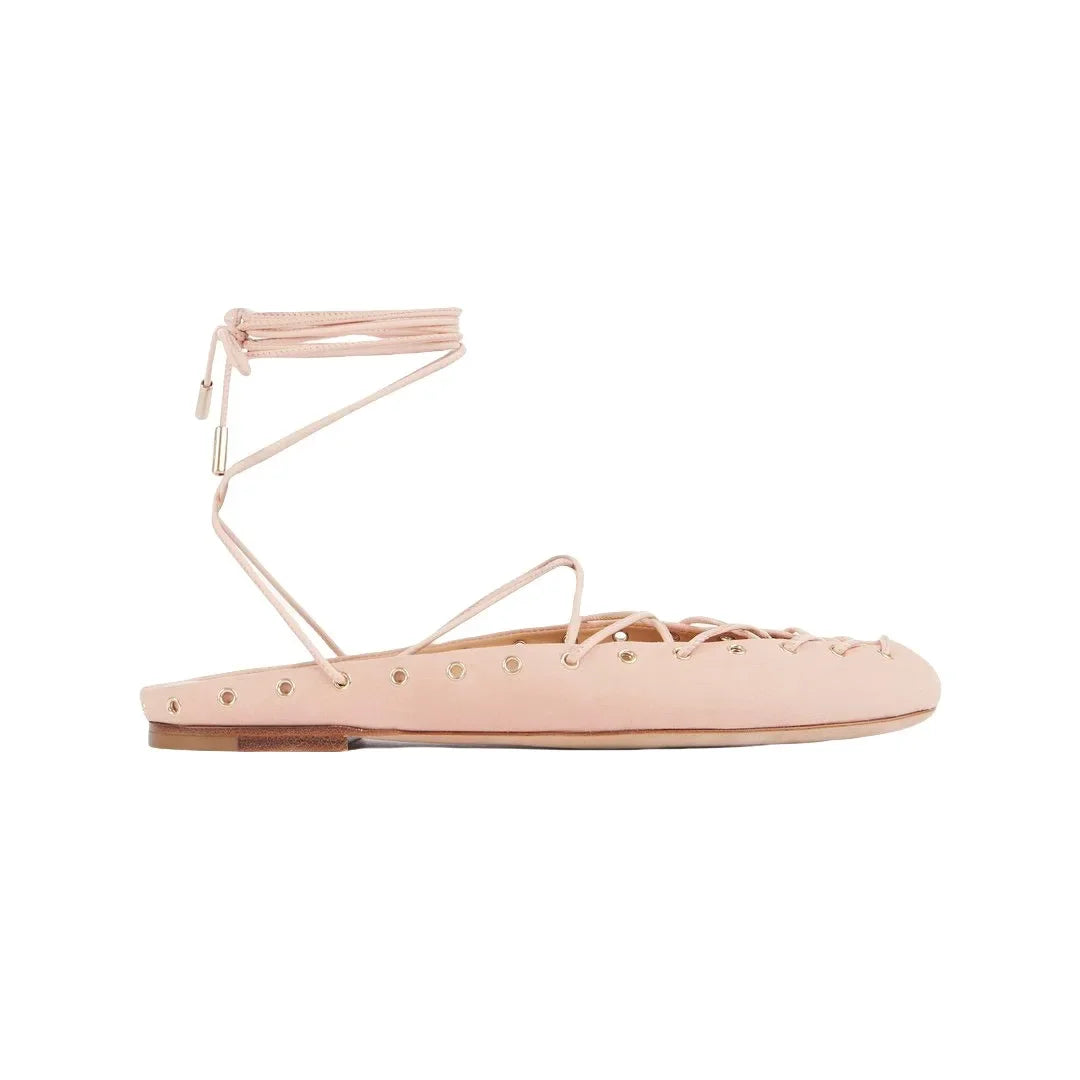 🍒Cross tie shoe round toe sandals open back  european and american niche light luxury cross tie round toe roman Sandals women's ballet shoes with medium heel shoes smart casual footwear for occasion party footwear Tick This Tie cross