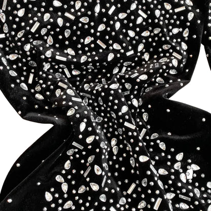 🍒Bodycon o-neck long sleeve dress glitter rhinestone outfit velvet chic vintage style clothing chic autumn fall fashion party occasion wear Get Wine Stoned