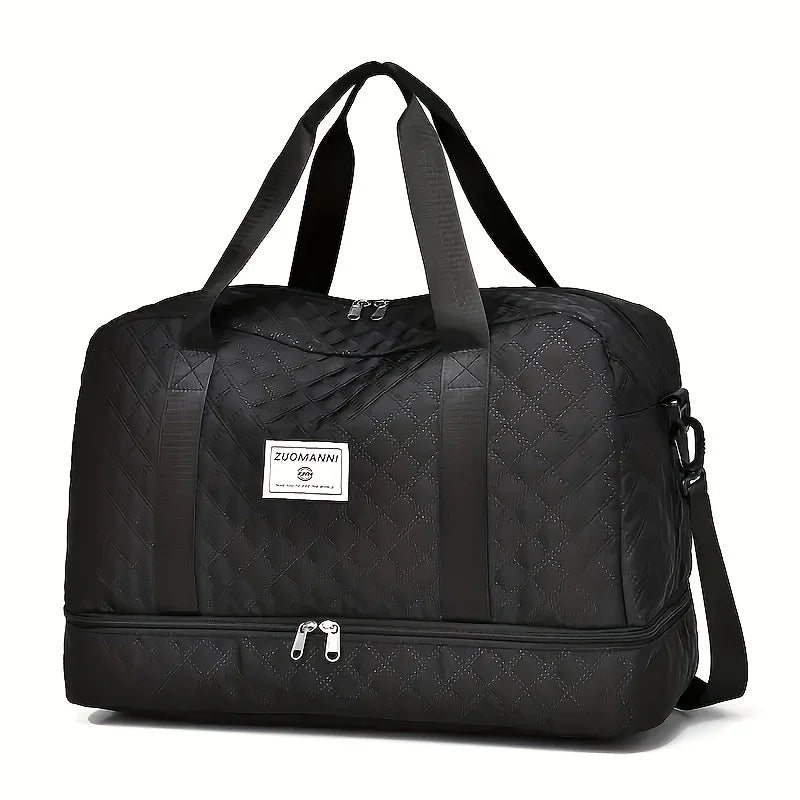 🍒Luxury duffel bag for women large capacity handbag shoulder & crossbody tote bag with compartments dry wet separation dual side pockets for travel gym etc.   Step Up To Quality In Your Gym Bag Tote