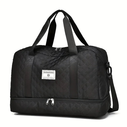 🍒Luxury duffel bag for women large capacity handbag shoulder & crossbody tote bag with compartments dry wet separation dual side pockets for travel gym etc.   Step Up To Quality In Your Gym Bag Tote