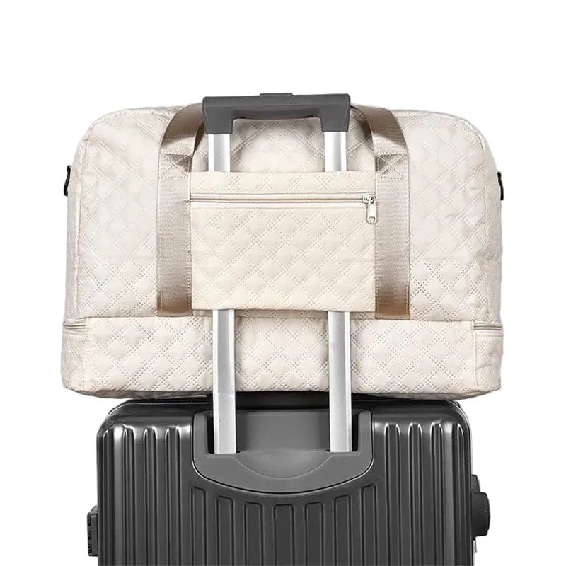 🍒Luxury duffel bag for women large capacity handbag shoulder & crossbody tote bag with compartments dry wet separation dual side pockets for travel gym etc.   Step Up To Quality In Your Gym Bag Tote