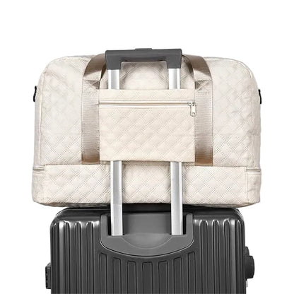 🍒Luxury duffel bag for women large capacity handbag shoulder & crossbody tote bag with compartments dry wet separation dual side pockets for travel gym etc.   Step Up To Quality In Your Gym Bag Tote