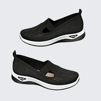 🍒Breathable comfortable shoes casual slip on shoes light weight mesh summer footwear for women rubber sole walking shoes Fashion Mesh-age