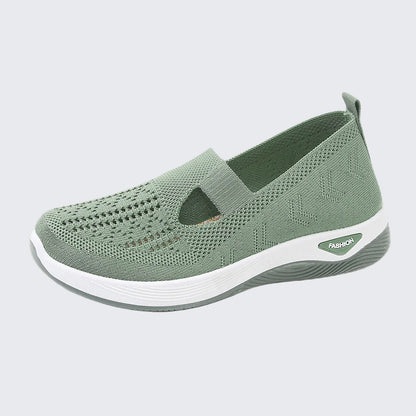 🍒Breathable comfortable shoes casual slip on shoes light weight mesh summer footwear for women rubber sole walking shoes Fashion Mesh-age