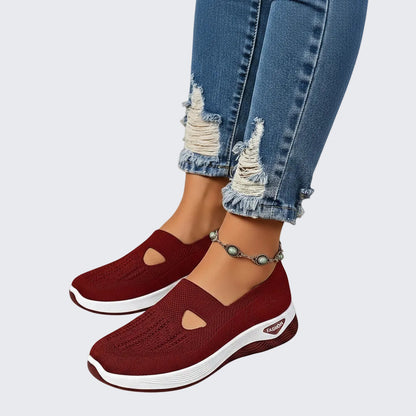 🍒Breathable comfortable shoes casual slip on shoes light weight mesh summer footwear for women rubber sole walking shoes Fashion Mesh-age
